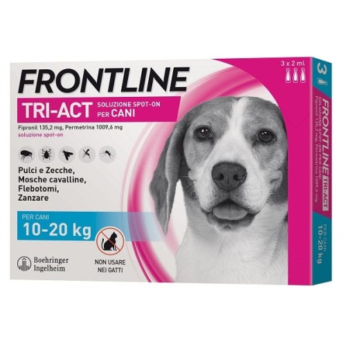 FRONTLINE Tri-Act Soluzione Spot On Per Cani 10-20 kg 2 ml 3 Pipette