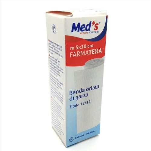 Meds Benda Orlata di Garza Sterile 12/12 cm 10x5 m Meds Benda Orlata di Garza Sterile 12/12 cm 10x5 m