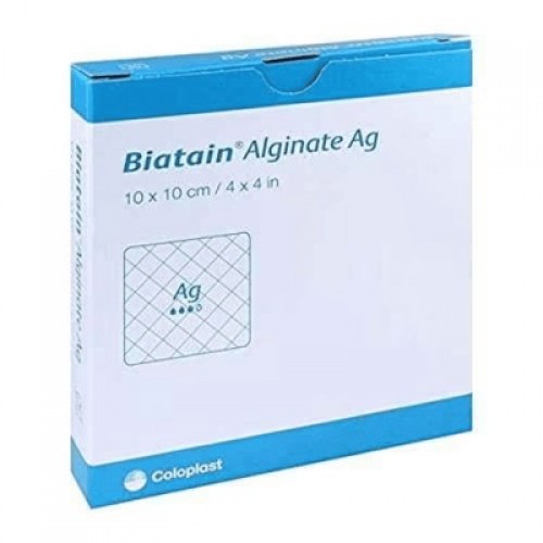 Medicazione di alginato e carbossimetilcellulosa rilascio ioni argento biatain alginate ag piastra 10x10cm 10 pezzi