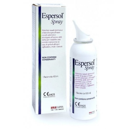 Soluzione Nasale Espersol Spray Ipertonica A Base Di Acqua Di Mare E Acido Ialuronico 0,02% 100ml