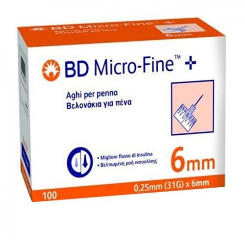 BD Micro-Fine + 0,25mm (31G) x 6mm 100 Pezzi