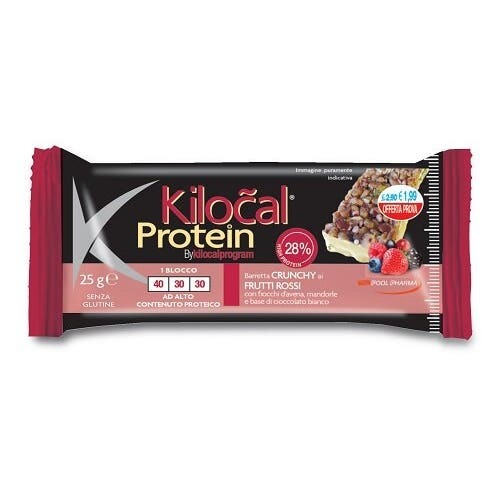 Kilocal Protein Barretta Crunchy Gusto Frutti Rossi 25g