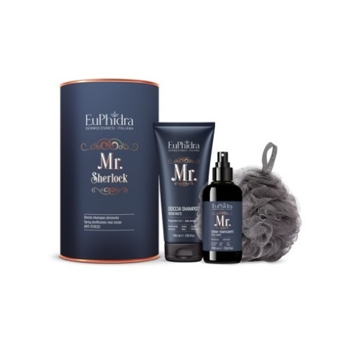 Euphidra Cofanetto Mr Sherlock con Doccia Shampoo 200 ml e Spray Tonificante 200 ml