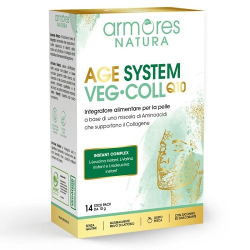 Armores Natura Age System Veg Coll Q10 Integratore per la Pelle 14 Stick