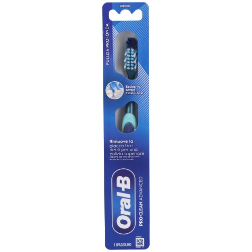 Oral-B Pro-Clean Advanced Spazzolino Medio Pulizia Profonda, 1 Pezzo