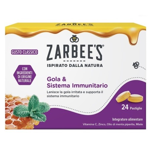 Zarbees Caramelle Gola Irritata e Sistema Immunitario Gusto Classico 24 Pastiglie