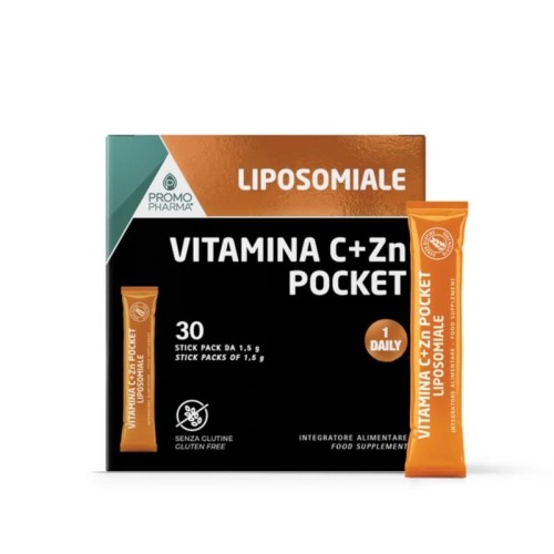 Liposomiale Vitamina C + Zinco Pocket Integratore per il Sistema Immunitario 30 Stick