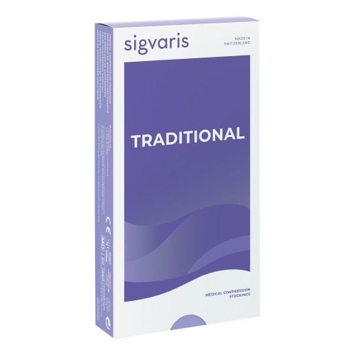 Sigvaris traditional 504 ccl2 monocollant destro lungo beige l plus