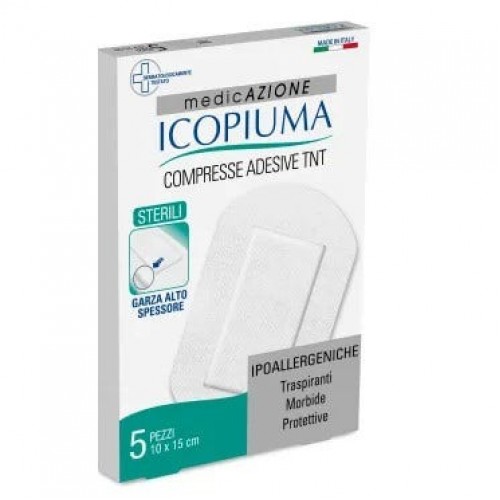 Icopiuma Compresse Adesive TNT 10x15cm 5 Pezzi