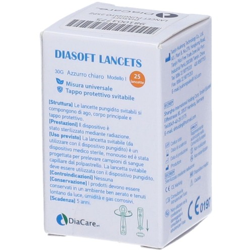 Lancette Pungidito Diasoft Lancet 25 Pezzi