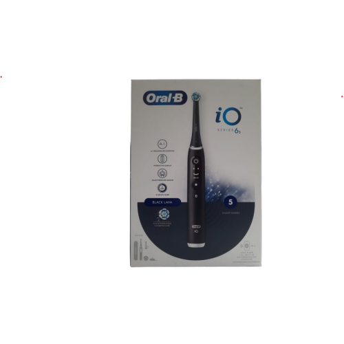 Oral-B iO6 Spazzolino Elettrico Ricaricabile Nero Con Custodia Da Viaggio + 2 REFILL