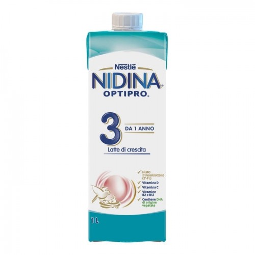 Nestlé Nidina Optipro 3 Latte Di Crescita Liquido Da 12 Mesi Brick 1 Litro