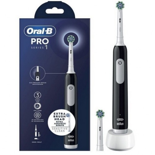 Oral-B Pro Series 1 Spazzolino Elettrico Nero + 1 Testina Di Ricambio