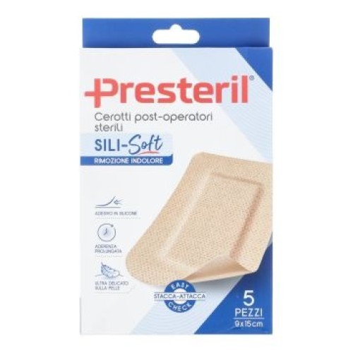 Cerotto presteril sili-soft skin post operatorio 10x20 cm 3 pezzi Cerotto presteril sili-soft skin post operatorio 10x20 cm 3 pezzi