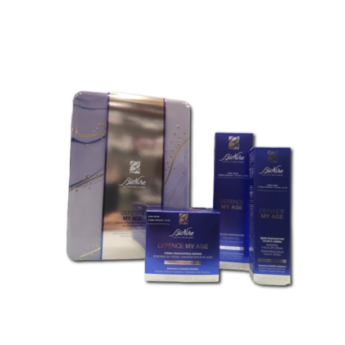 Defence My Age Kit con 1 Crema Rinnovatrice Giorno 50 Ml + 1 Siero Occhi e Labbra 15 Ml+ 1 Pelling Rinnovatore