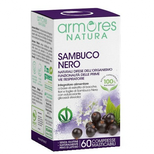 Armores Natura Sambuco Nero 60 Compresse Masticabili
