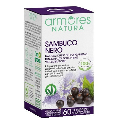 Armores Natura Sambuco Nero 60 Compresse Masticabili