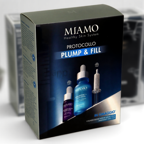 Miamo Protocollo Plump&Fill - Hyaluronic14+ Fusion serum30 ml + Collagen Boost 10 ml + Epigenage Shot 1 ml - Ideale per rughe da disidratazione