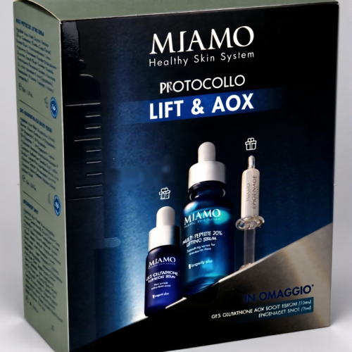 Miamo Protocollo Lift&Aox - Multi peptide 30 ml + Glutathione GF5 10 ml + Epigenage shot 1 ml - Ideale per rughe d'espressione e colorito spento