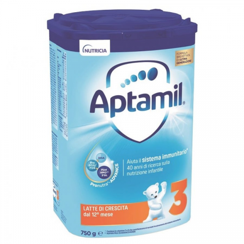 APTAMIL 3 LATTE DI CRESCITA 750G - NUTRIZIONE DI QUALITÀ PER BAMBINI IN CRESCITA