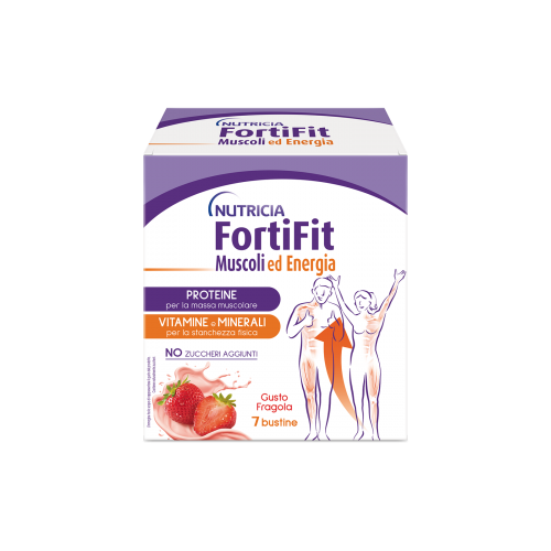 Fortifit Muscoli&energia Fragola 1 confezione da 7 bustine