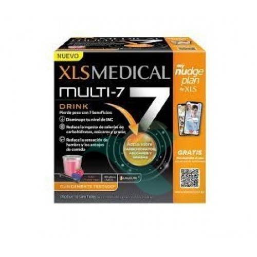 XLS Medical Multi-7 Drink Perdita e Controllo del Peso 60 Stick Liquidi da Bere