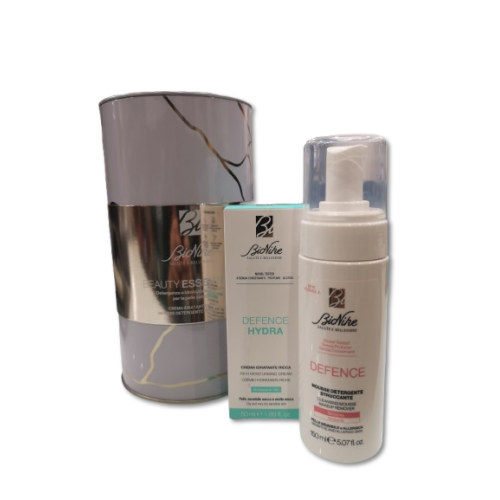 Bionike Beauty Essentials Kit Defence Hydra Crema Idratante Ricca 50 Ml + Defence Mousse Detergente Stuccante 150 Ml