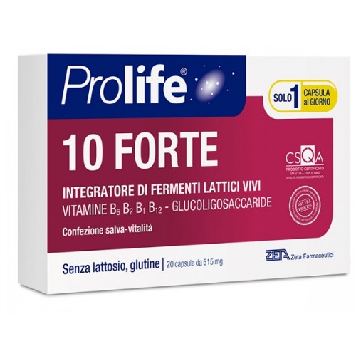 Prolife 10 Forte 20 Capsule Integratore Probiotico