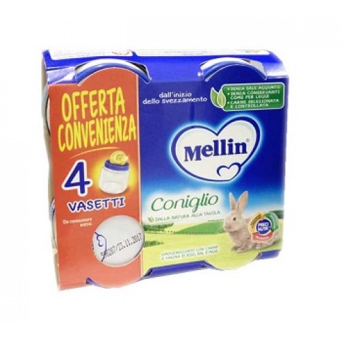 MELLIN-OMO.CONIGLIO 4X80G