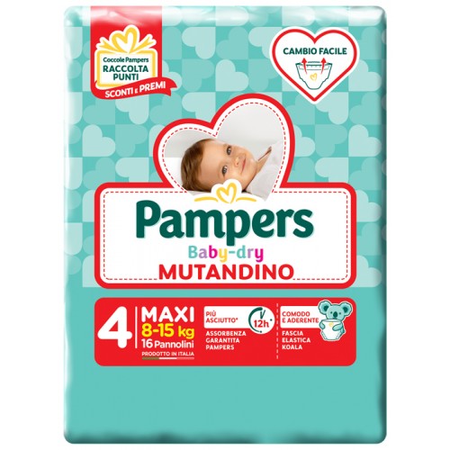 PAMPERS BABY-DRY Mutandino  Taglia4 Conf.16PZ 