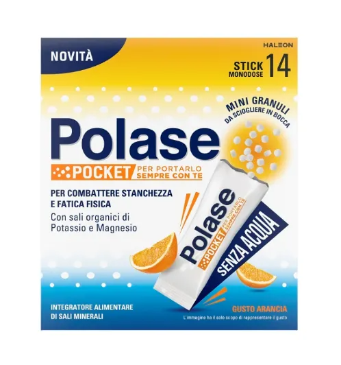 Polase Pocket 14 stick - Integratore di magnesio e potassio in stick orosolubili